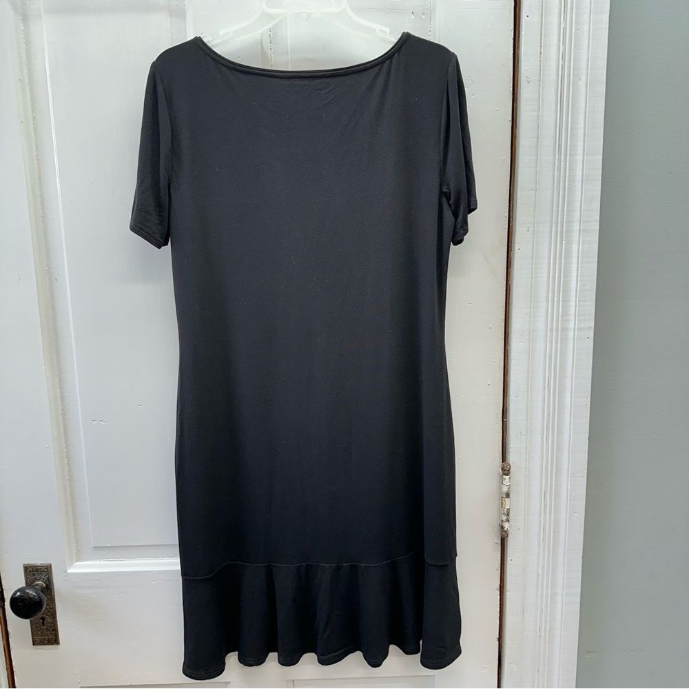 White House Black Market black short sleeve dress women's medium - Picture 3 of 3